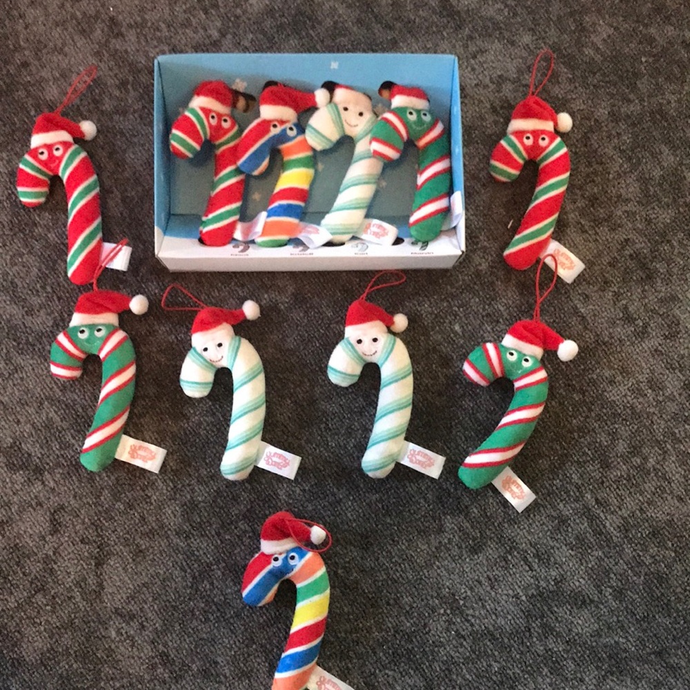 Yummy World Plush Candy Canes Ornaments